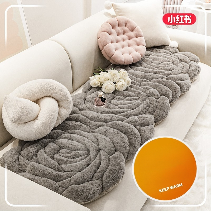 Nereguliarios formos pliušinė sofa pagalvėlė su augalų ir gėlių raštu, paprastas ir šiuolaikinis stilius, Tiger prekės ženklas