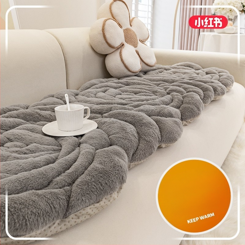 Nereguliarios formos pliušinė sofa pagalvėlė su augalų ir gėlių raštu, paprastas ir šiuolaikinis stilius, Tiger prekės ženklas