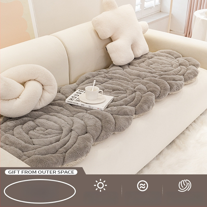 Nereguliarios formos pliušinė sofa pagalvėlė su augalų ir gėlių raštu, paprastas ir šiuolaikinis stilius, Tiger prekės ženklas