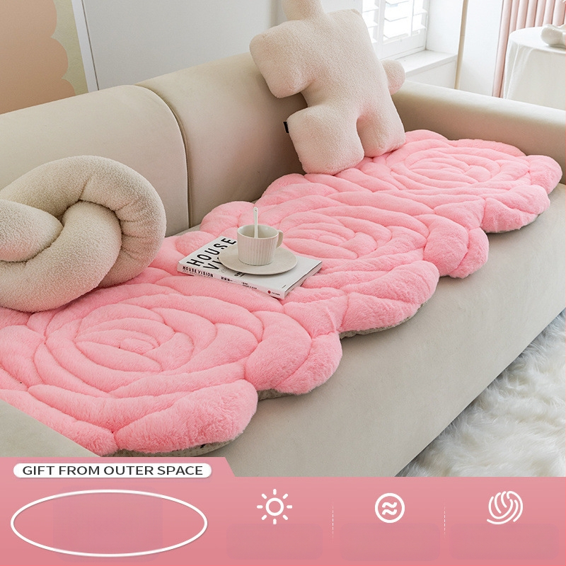 Nereguliarios formos pliušinė sofa pagalvėlė su augalų ir gėlių raštu, paprastas ir šiuolaikinis stilius, Tiger prekės ženklas