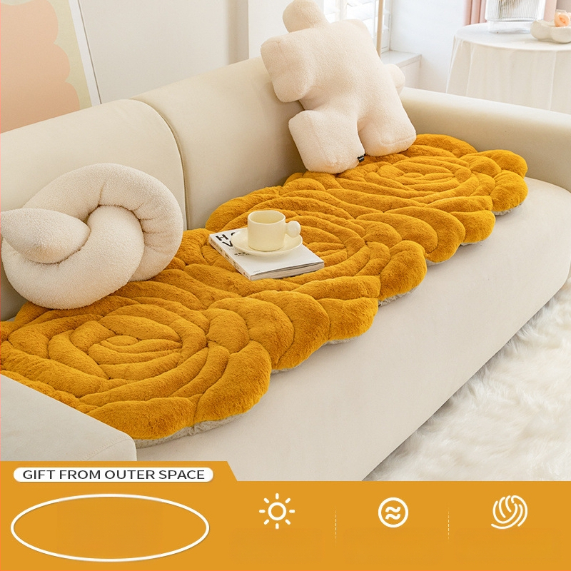 Nereguliarios formos pliušinė sofa pagalvėlė su augalų ir gėlių raštu, paprastas ir šiuolaikinis stilius, Tiger prekės ženklas