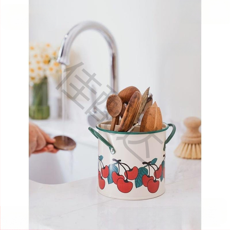 Keraminis lazdelė laikiklis maistui, šiuolaikiškas minimalistinis stilius, gėlių raštas, vandens poliravimo apdaila, išleistas 2023