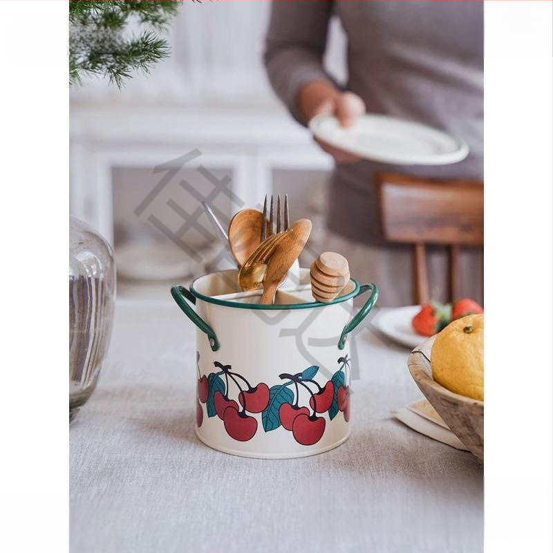 Keraminis lazdelė laikiklis maistui, šiuolaikiškas minimalistinis stilius, gėlių raštas, vandens poliravimo apdaila, išleistas 2023