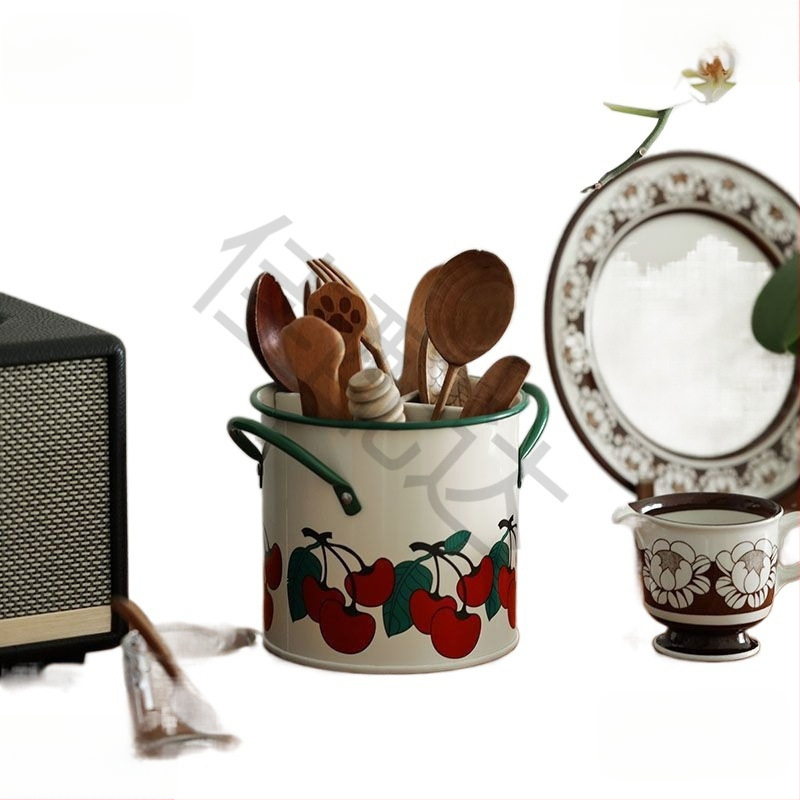 Keraminis lazdelė laikiklis maistui, šiuolaikiškas minimalistinis stilius, gėlių raštas, vandens poliravimo apdaila, išleistas 2023