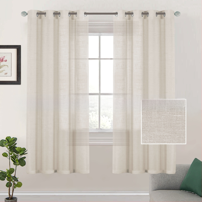 Poliészter függönyök, átlátszó fényátengedés, modern minimalista stílus, nappalira, hálószobára, dolgozószobára, étteremre (Anyag: Poliészter; Funkció: Fényátengedés; Stílus: Modern minimalizmus; Terek: Nappali, Hálószoba, Dolgozószoba, Étterem)