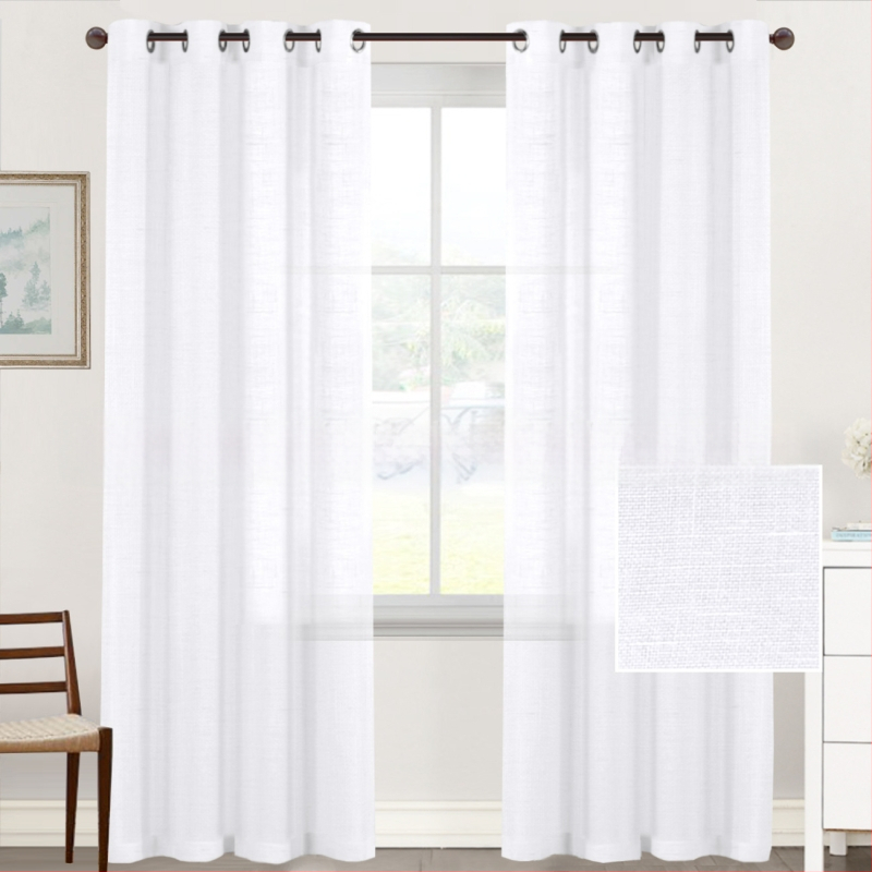 Poliészter függönyök, átlátszó fényátengedés, modern minimalista stílus, nappalira, hálószobára, dolgozószobára, étteremre (Anyag: Poliészter; Funkció: Fényátengedés; Stílus: Modern minimalizmus; Terek: Nappali, Hálószoba, Dolgozószoba, Étterem)