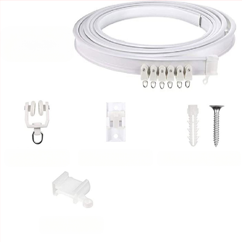 Bixiao Κουρτινό Σύστημα Ράγας – U-σχήματος καμπύλη ράγα κουρτινών; εξωτερικά πλαστικό, εσωτερικά ατσάλι; μοντέρνο μινιμαλιστικό στυλ; μη προσαρμόζεται; χωρίς αδειοδοτημένες ιδιωτικές μάρκες