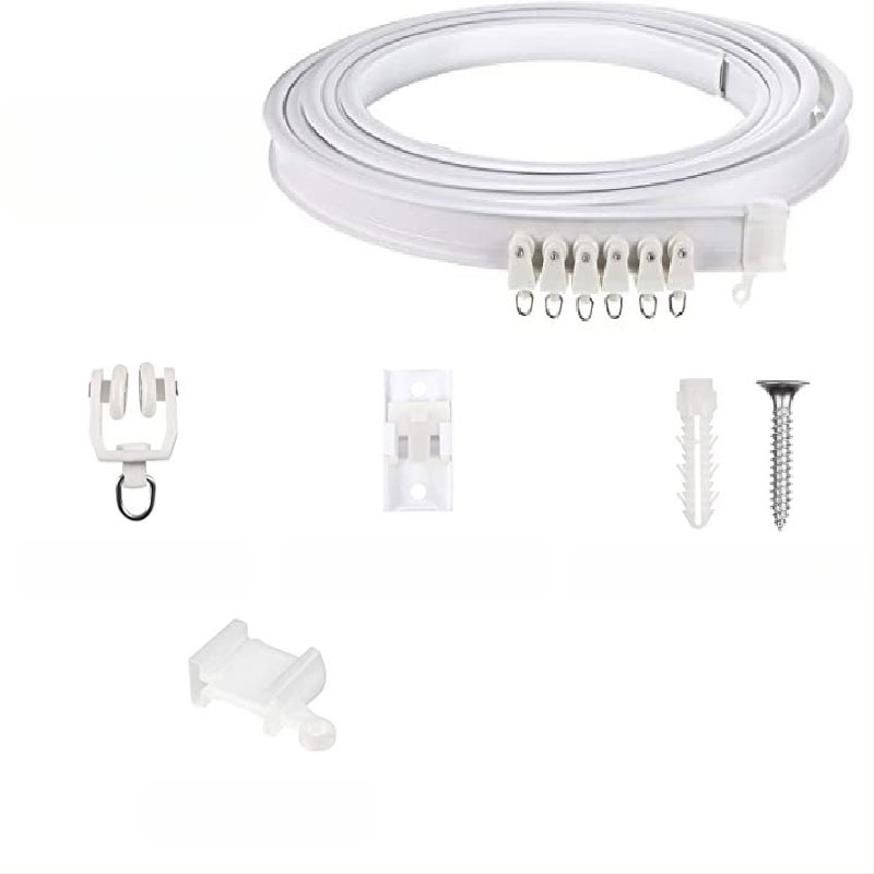 Bixiao Κουρτινό Σύστημα Ράγας – U-σχήματος καμπύλη ράγα κουρτινών; εξωτερικά πλαστικό, εσωτερικά ατσάλι; μοντέρνο μινιμαλιστικό στυλ; μη προσαρμόζεται; χωρίς αδειοδοτημένες ιδιωτικές μάρκες