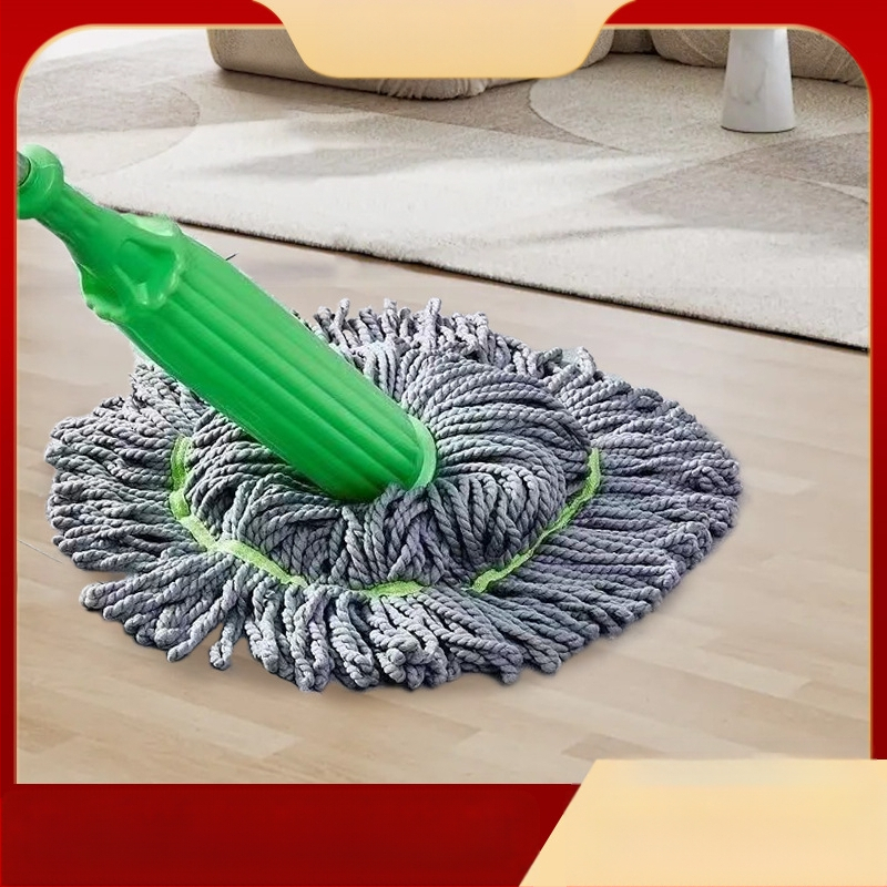 Моп с въртяща се глава, микрофибърна глава, самостоятелно изцеждане без участие, 1,3 м телескопична дръжка от неръждаема стомана, капацитет над 10 кг