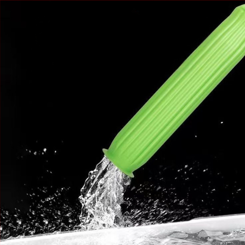 Моп с въртяща се глава, микрофибърна глава, самостоятелно изцеждане без участие, 1,3 м телескопична дръжка от неръждаема стомана, капацитет над 10 кг