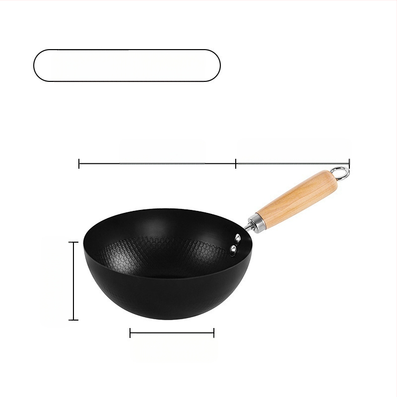 Μίνι γουόκ από σφυρήλατο σίδερο, με ένα πάτο, βάθος 8 εκ, γυάλινο καπάκι