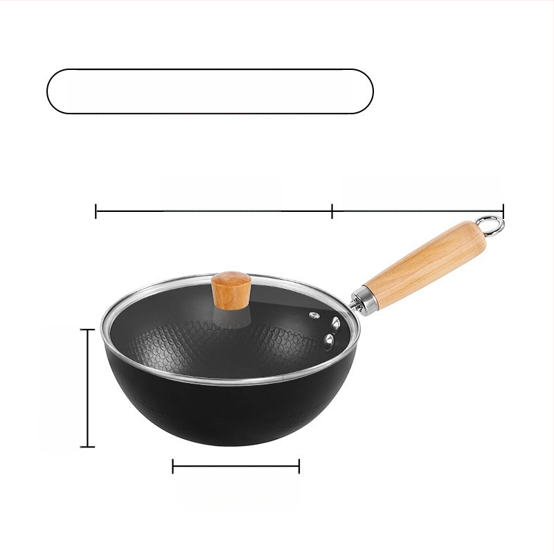 Μίνι γουόκ από σφυρήλατο σίδερο, με ένα πάτο, βάθος 8 εκ, γυάλινο καπάκι