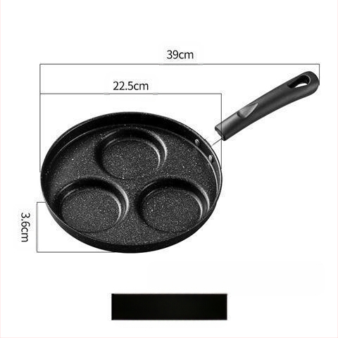 Τηγάνι με αντικολλητικό επίστρωμα, καρδιά για αυγά, μίνι τηγάνι τεσσάρων οπών, επίπεδος πυθμένα (Μοντέλο 01; Υλικό: ιατρικός λίθος; Βάθος: 3,5 cm)