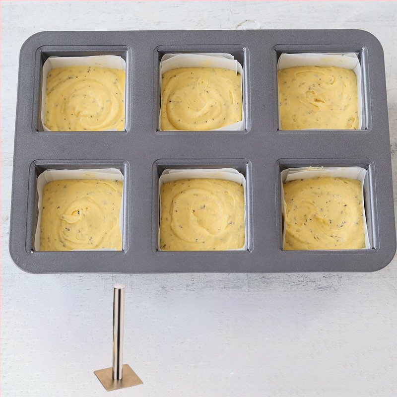 Μορφή τοστ με καπάκι, τετράγωνη, 6 θήκες, από ανθρακούχο χάλυβα, αντικολλητικό, μάρκα Japanese cotta