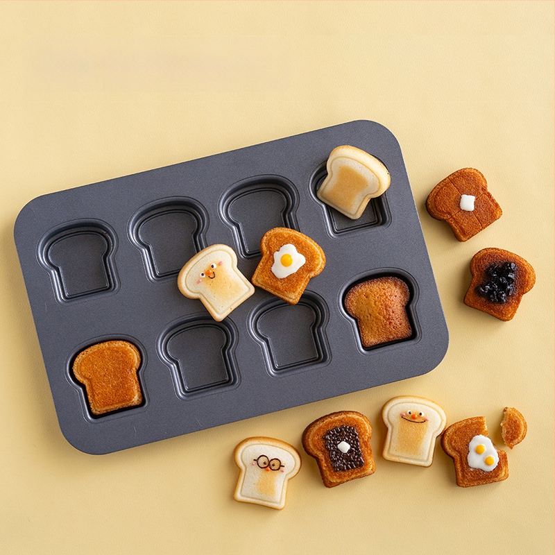 Μορφή τοστ με καπάκι, τετράγωνη, 6 θήκες, από ανθρακούχο χάλυβα, αντικολλητικό, μάρκα Japanese cotta