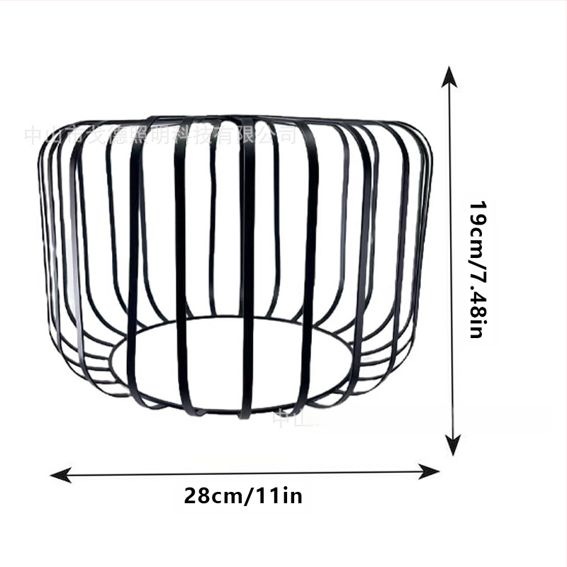 Μεταλλικός αμπαζούρ λαμπτήρα σε σχήμα κλουβιού — από μέταλλο, κατάλληλος για εσωτερικούς χώρους ξενοδοχείων και καφέ, παραμετροποιήσιμος, καταγωγή Zhongshan