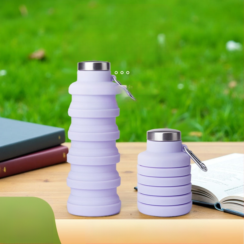 Сгъваема силиконова чаша за вода с прибиращ се дизайн, за спорт на открито и колоездене, устойчива на високи температури