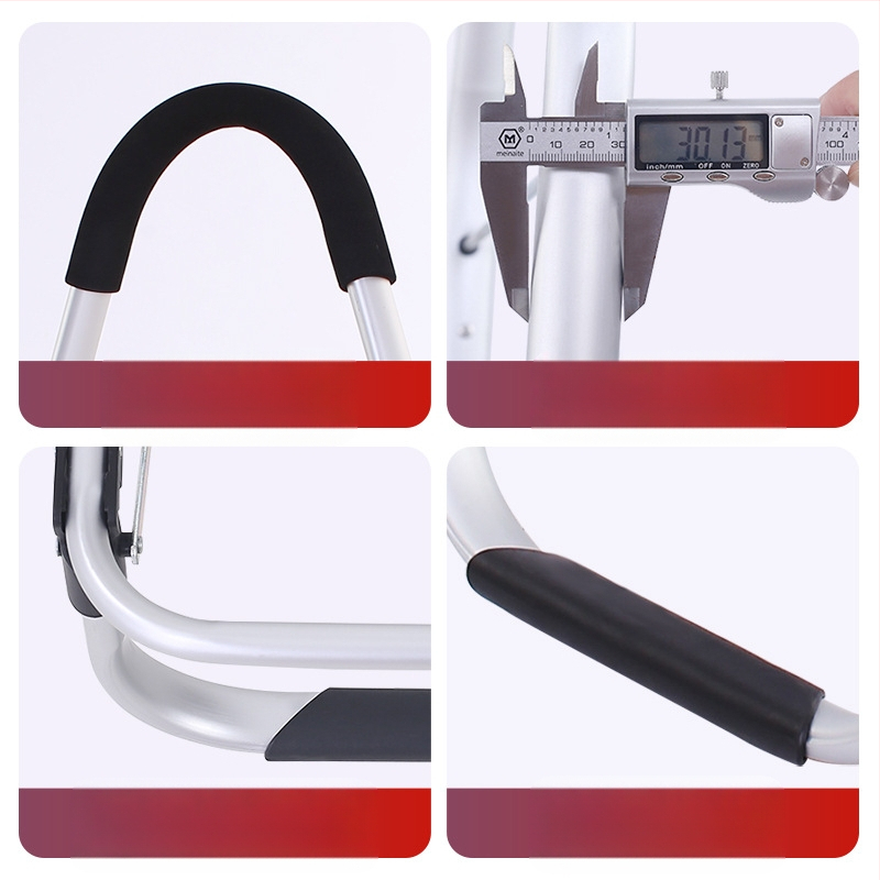 Πτυσσόμενος τετράτροχος καρότσι αγορών, φορητό με χειρολαβή, προσαρμόσιμο για οικιακή χρήση