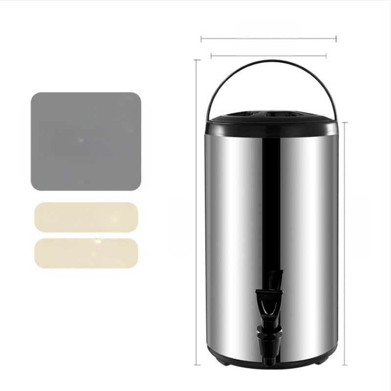 Ανοξείδωτος κουβάς με διπλό στρώμα μόνωσης για τσάι με γάλα, χωρητικότητα 6-12 L, πλήρης αφρός μόνωσης