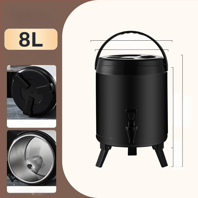 Ανοξείδωτος κουβάς με διπλό στρώμα μόνωσης για τσάι με γάλα, χωρητικότητα 6-12 L, πλήρης αφρός μόνωσης