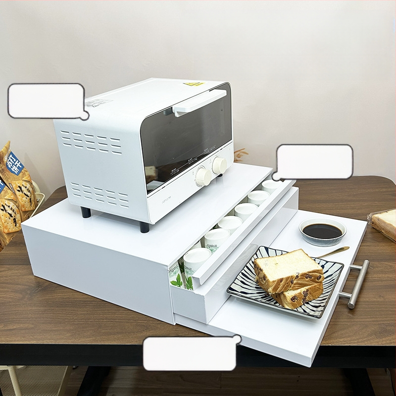 Κουζίνας συρόμενος ράφι για φούρνο μικροκυμάτων με τηλεσκοπικό μηχανισμό — απλός και μοντέρνος σχεδιασμός (Υλικό: χάλυβας άνθρακα; Μοντέλο: πλακέτα ράφι/δοχείο για φούρνο μικροκυμάτων; Επεξεργασία: κατά παραγγελία βάσει σχεδίων)