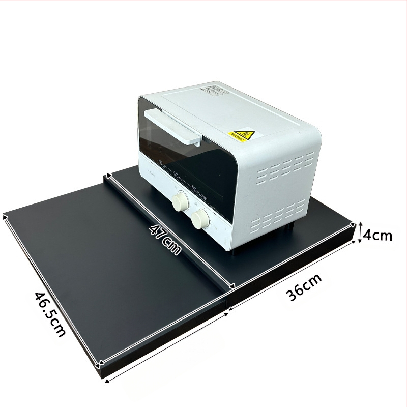 Κουζίνας συρόμενος ράφι για φούρνο μικροκυμάτων με τηλεσκοπικό μηχανισμό — απλός και μοντέρνος σχεδιασμός (Υλικό: χάλυβας άνθρακα; Μοντέλο: πλακέτα ράφι/δοχείο για φούρνο μικροκυμάτων; Επεξεργασία: κατά παραγγελία βάσει σχεδίων)