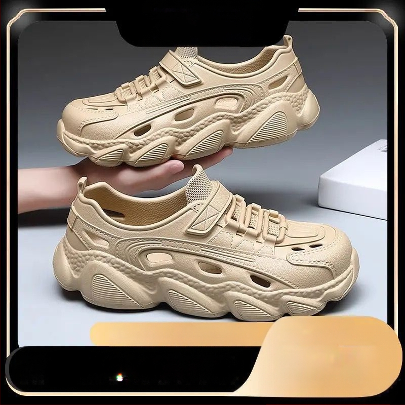 Vyriniai EVA sandalai su stora padu, kvėpuojantys, neslidūs ir su antiodor funkcija, EVA viršus ir padas