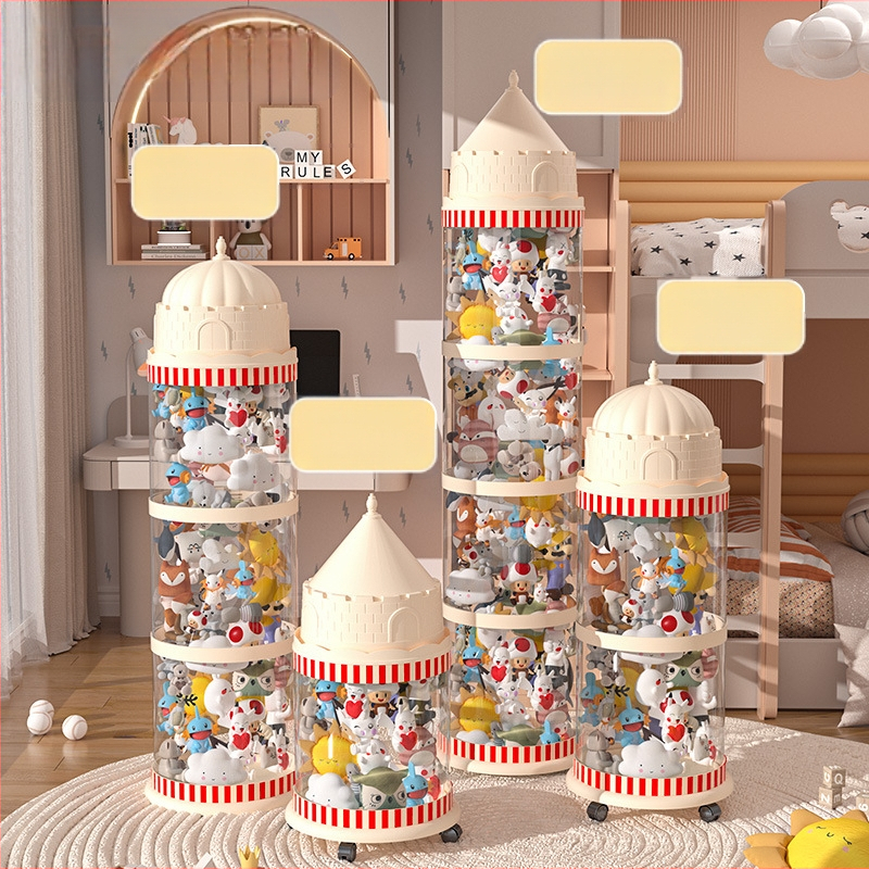 Κάδος αποθήκευσης κούκλων, πλαστικός οργανωτής παιχνιδιών με πολλαπλά επίπεδα (1-4), για αποθήκευση παιχνιδιών στο σαλόνι, δημιουργικό στυλ