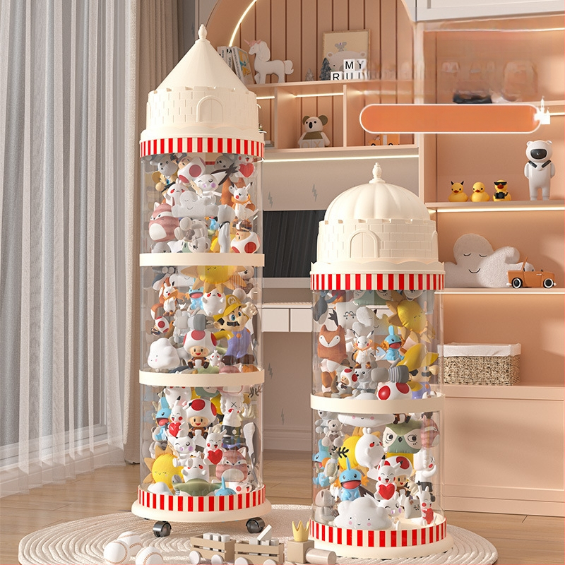Κάδος αποθήκευσης κούκλων, πλαστικός οργανωτής παιχνιδιών με πολλαπλά επίπεδα (1-4), για αποθήκευση παιχνιδιών στο σαλόνι, δημιουργικό στυλ