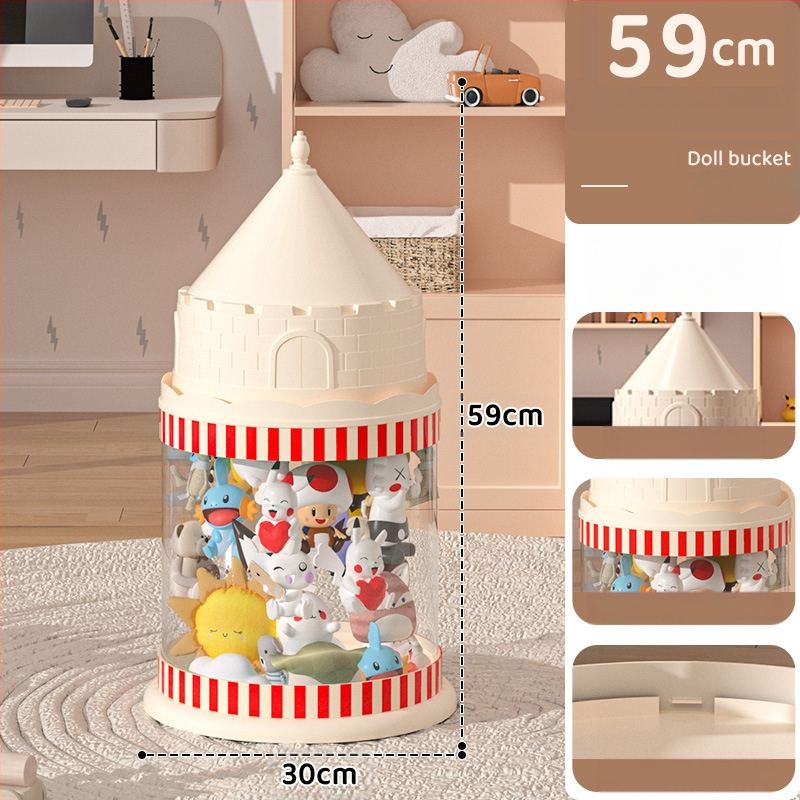 Κάδος αποθήκευσης κούκλων, πλαστικός οργανωτής παιχνιδιών με πολλαπλά επίπεδα (1-4), για αποθήκευση παιχνιδιών στο σαλόνι, δημιουργικό στυλ