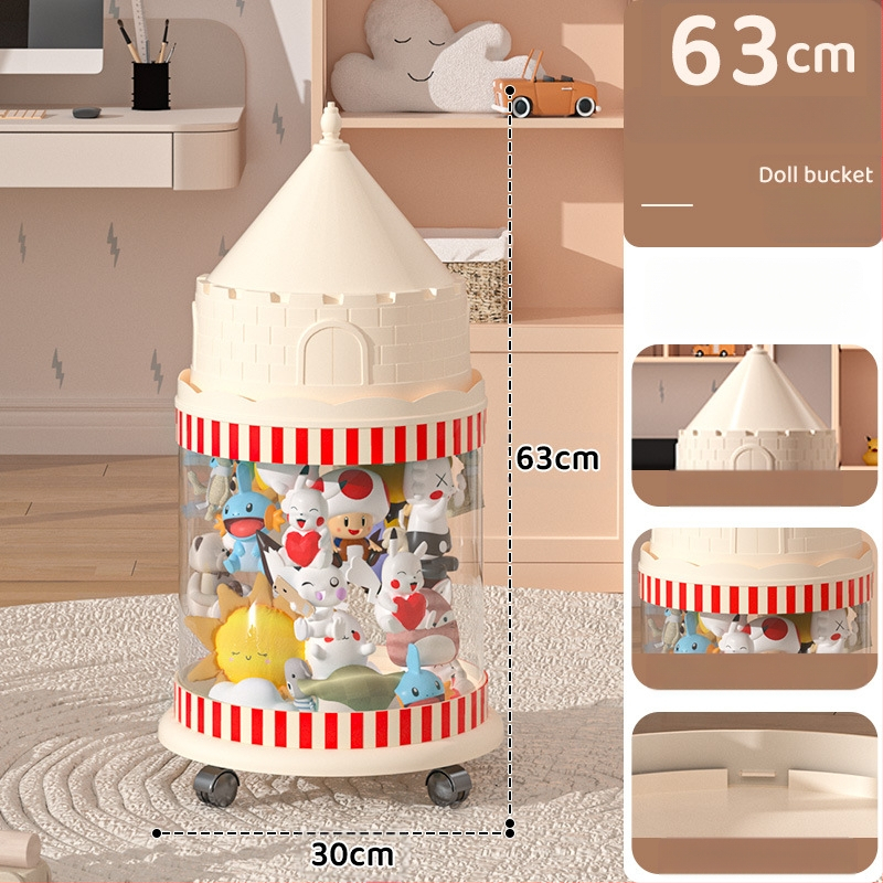 Κάδος αποθήκευσης κούκλων, πλαστικός οργανωτής παιχνιδιών με πολλαπλά επίπεδα (1-4), για αποθήκευση παιχνιδιών στο σαλόνι, δημιουργικό στυλ