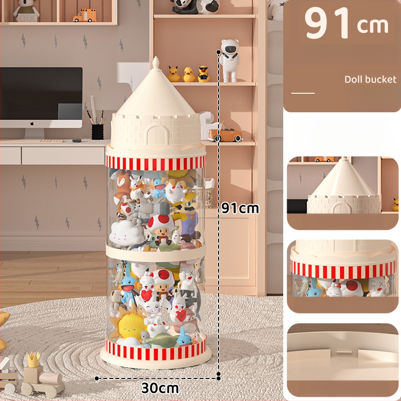 Κάδος αποθήκευσης κούκλων, πλαστικός οργανωτής παιχνιδιών με πολλαπλά επίπεδα (1-4), για αποθήκευση παιχνιδιών στο σαλόνι, δημιουργικό στυλ