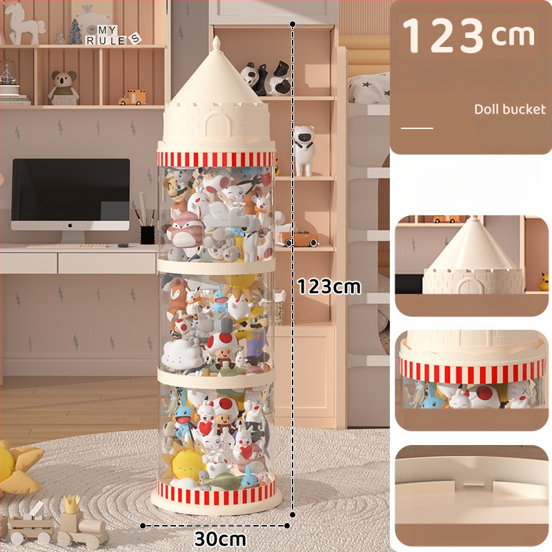 Κάδος αποθήκευσης κούκλων, πλαστικός οργανωτής παιχνιδιών με πολλαπλά επίπεδα (1-4), για αποθήκευση παιχνιδιών στο σαλόνι, δημιουργικό στυλ
