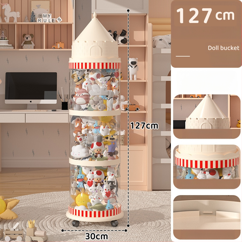 Κάδος αποθήκευσης κούκλων, πλαστικός οργανωτής παιχνιδιών με πολλαπλά επίπεδα (1-4), για αποθήκευση παιχνιδιών στο σαλόνι, δημιουργικό στυλ