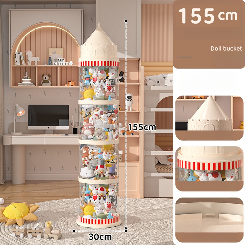 Κάδος αποθήκευσης κούκλων, πλαστικός οργανωτής παιχνιδιών με πολλαπλά επίπεδα (1-4), για αποθήκευση παιχνιδιών στο σαλόνι, δημιουργικό στυλ
