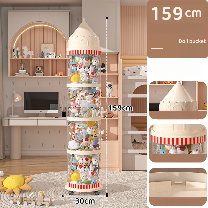 Κάδος αποθήκευσης κούκλων, πλαστικός οργανωτής παιχνιδιών με πολλαπλά επίπεδα (1-4), για αποθήκευση παιχνιδιών στο σαλόνι, δημιουργικό στυλ
