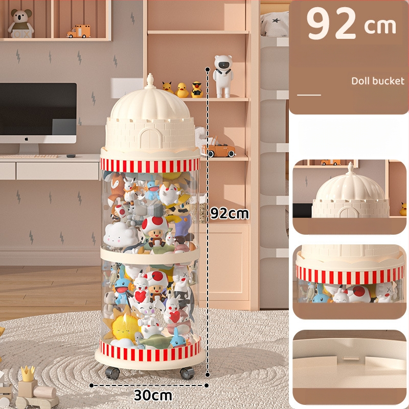 Κάδος αποθήκευσης κούκλων, πλαστικός οργανωτής παιχνιδιών με πολλαπλά επίπεδα (1-4), για αποθήκευση παιχνιδιών στο σαλόνι, δημιουργικό στυλ