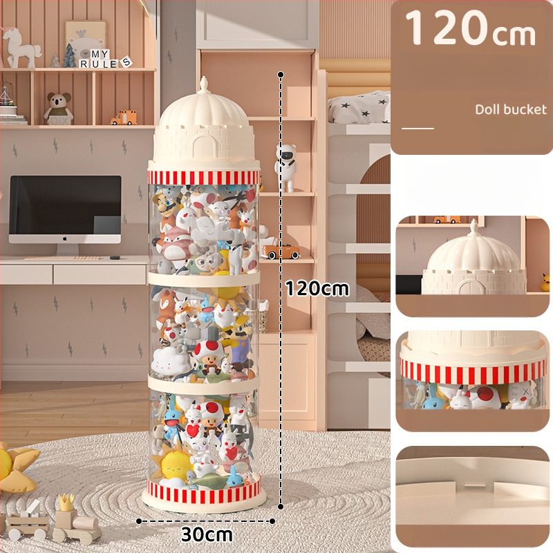 Κάδος αποθήκευσης κούκλων, πλαστικός οργανωτής παιχνιδιών με πολλαπλά επίπεδα (1-4), για αποθήκευση παιχνιδιών στο σαλόνι, δημιουργικό στυλ