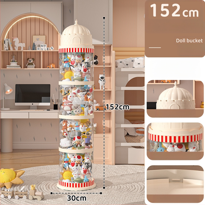 Κάδος αποθήκευσης κούκλων, πλαστικός οργανωτής παιχνιδιών με πολλαπλά επίπεδα (1-4), για αποθήκευση παιχνιδιών στο σαλόνι, δημιουργικό στυλ