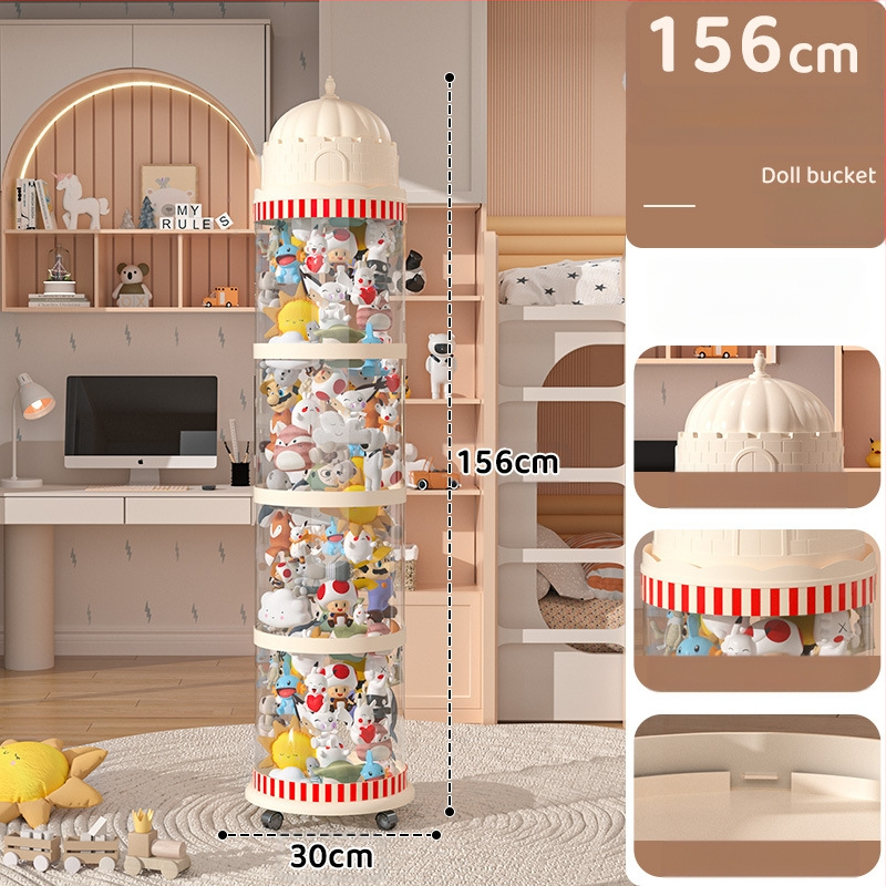 Κάδος αποθήκευσης κούκλων, πλαστικός οργανωτής παιχνιδιών με πολλαπλά επίπεδα (1-4), για αποθήκευση παιχνιδιών στο σαλόνι, δημιουργικό στυλ
