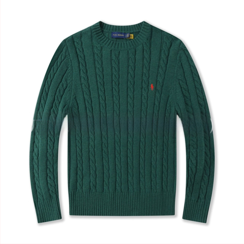 Пуловер с кръгло деколте, плътна вълна, смес вълна и памук, бродерия, дълги ръкави