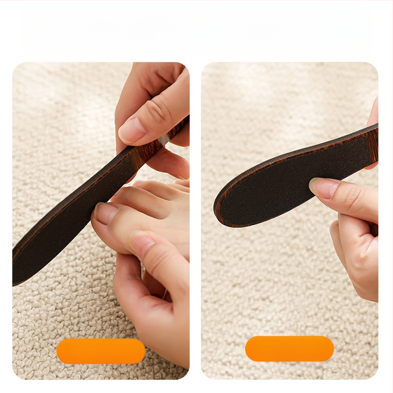 Fișier pentru picioare cu șmirghel, dublă față, pentru exfolierea pielii moarte și îndepărtarea calusurilor