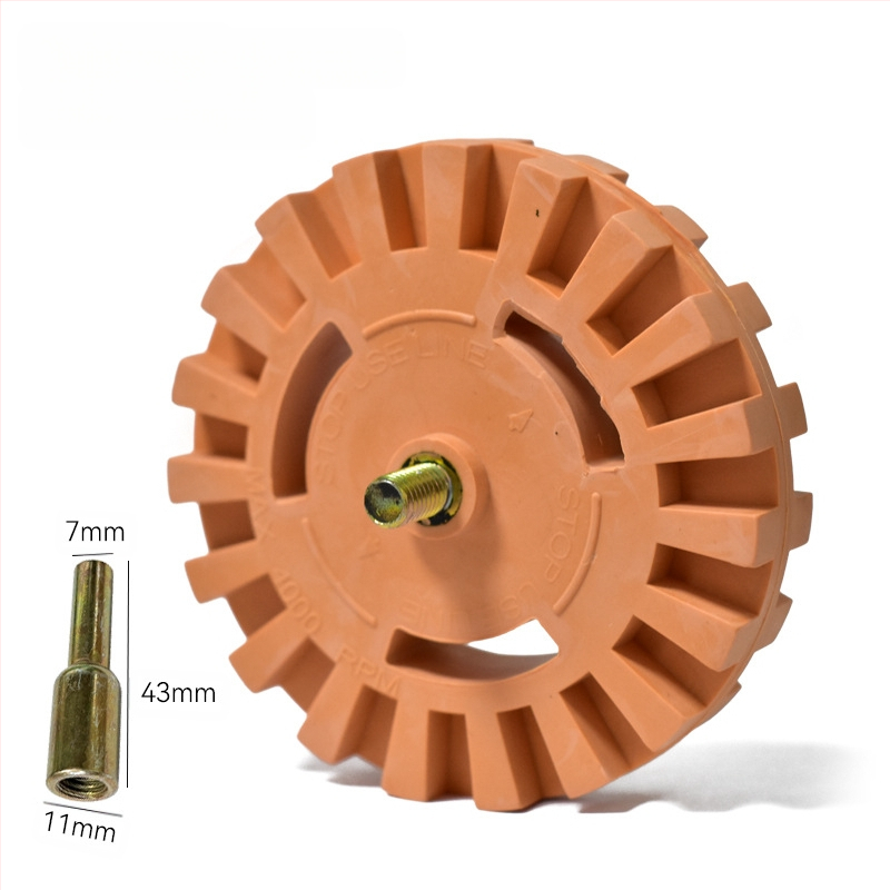 Τροχός από καουτσούκ σε σχήμα γραναζιού για αφαίρεση κόλλας και μπογιάς, πνευματικός δίσκος