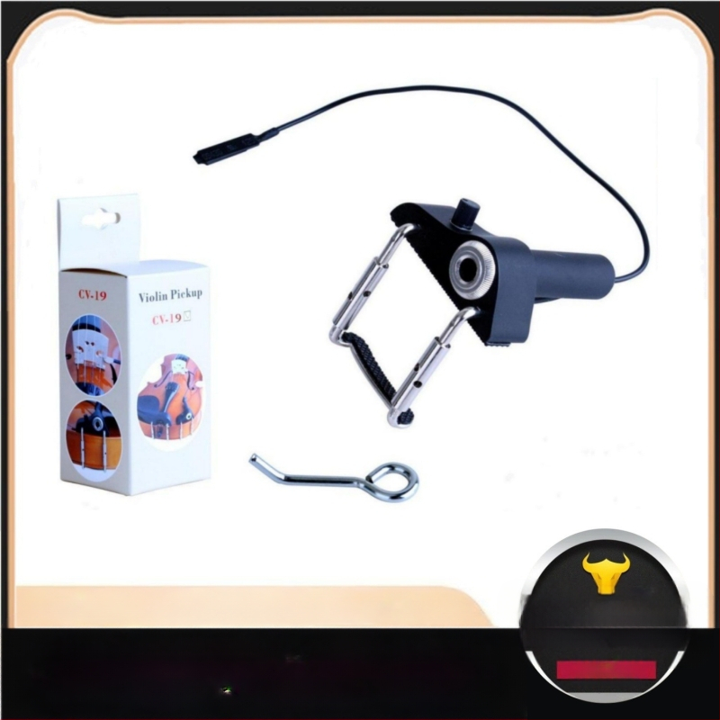 Pickup pentru vioară CV-19, senzor piezoelectric extern, buton de volum reglabil, material plastic/metalic