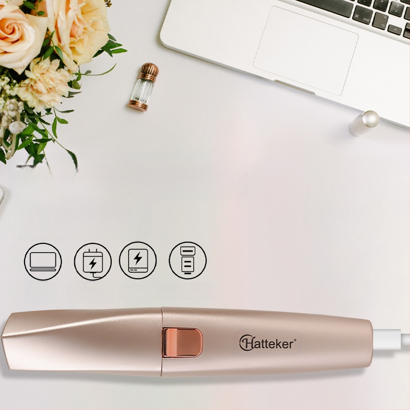 HT-586 2-в-1 електрически тример за вежди и премахване на коса, USB захранване, ABS корпус, 120 g