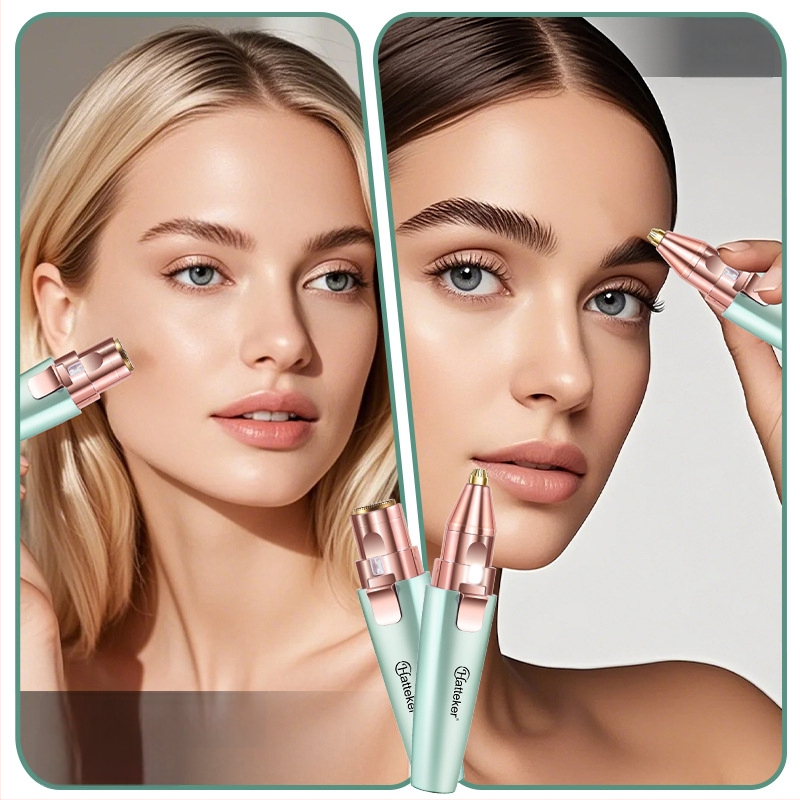 HT-586 2-в-1 електрически тример за вежди и премахване на коса, USB захранване, ABS корпус, 120 g