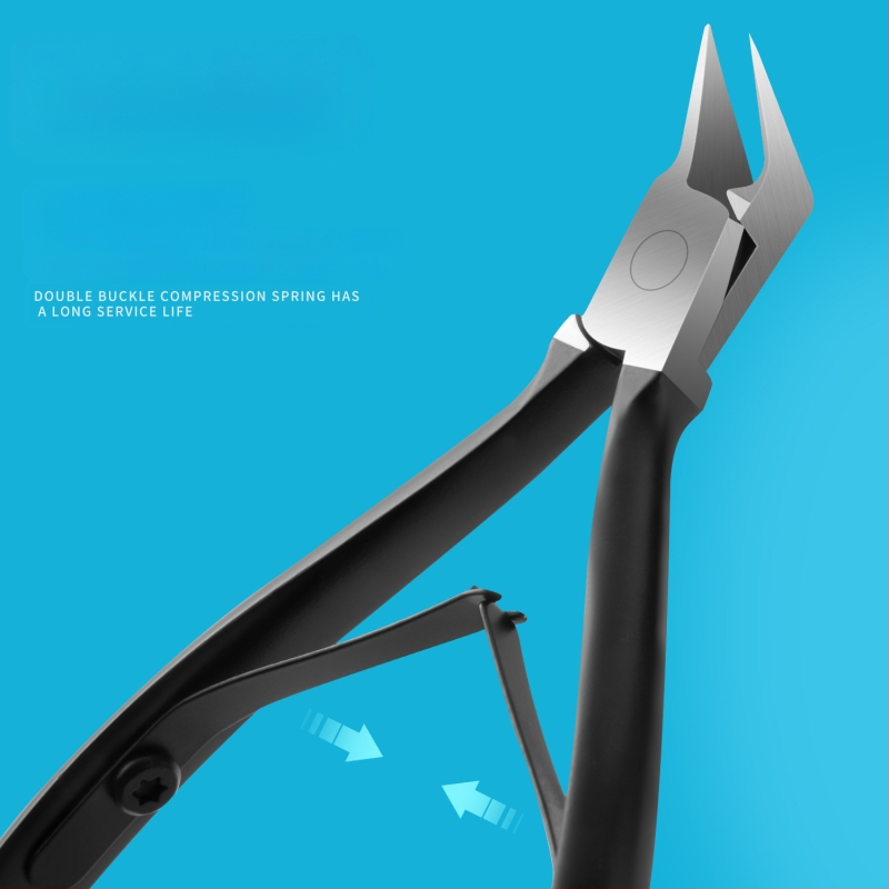 Nagu žirklės su kampuotu kraštu, nerūdijantis plienas, pedikiūro įrankis