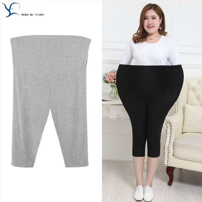 Nėštukėms 3/4 ilgio legins su pilvo atrama, 100% Modal, siauras siluetas