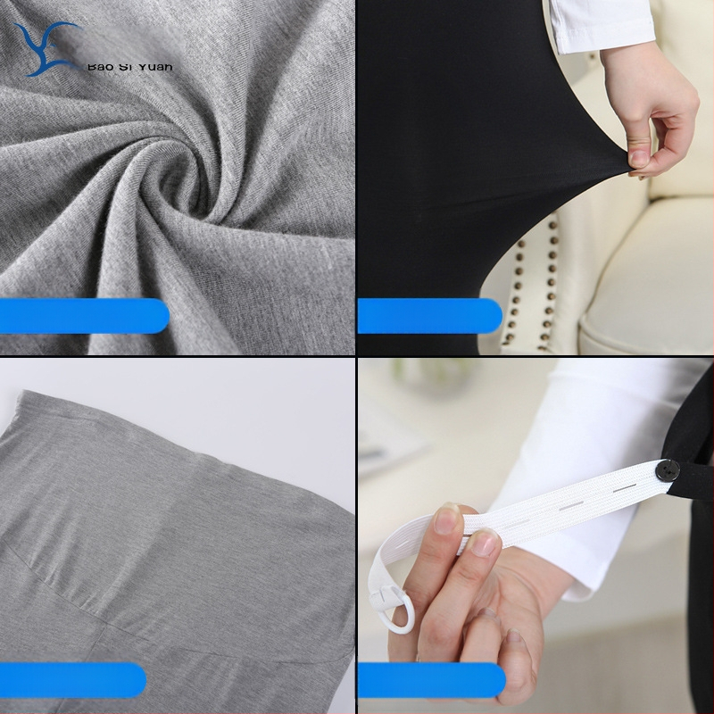 Nėštukėms 3/4 ilgio legins su pilvo atrama, 100% Modal, siauras siluetas