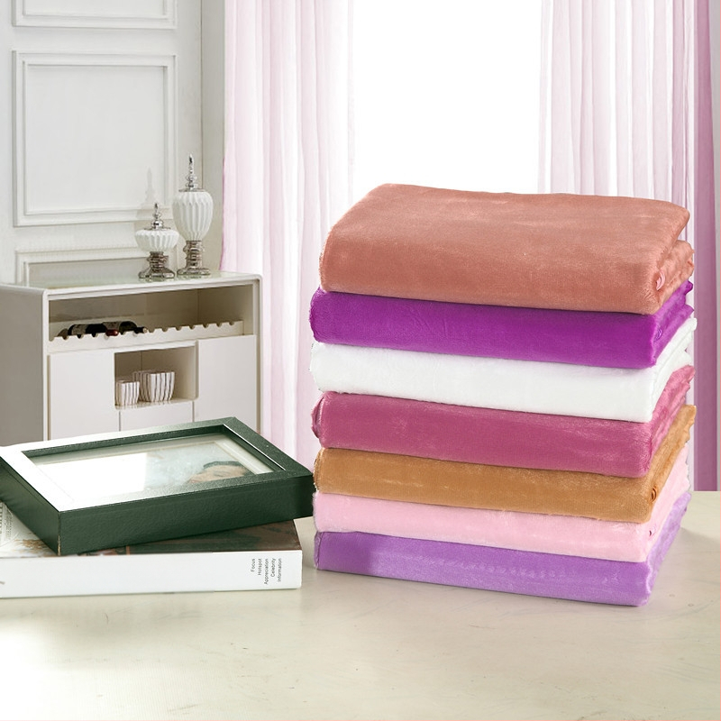 Lenjerie de pat din pluș scurt pentru saloane de înfrumusețare, stil modern minimalist, model solid, vopsire reactiva